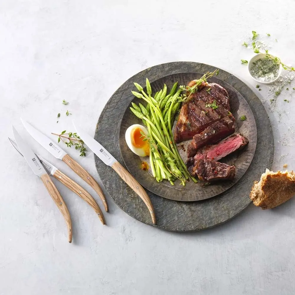 Zwilling Set Coltelli da Bistecca 4 Pezzi Lama Liscia