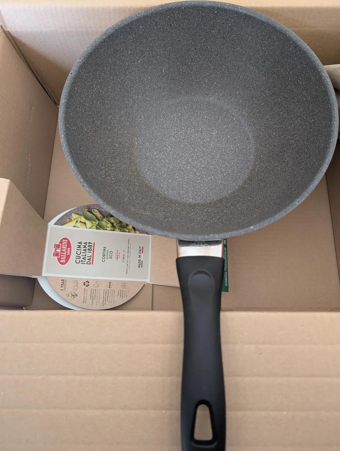Ballarini Cortina Granitium Eco wok 28 cm induzione