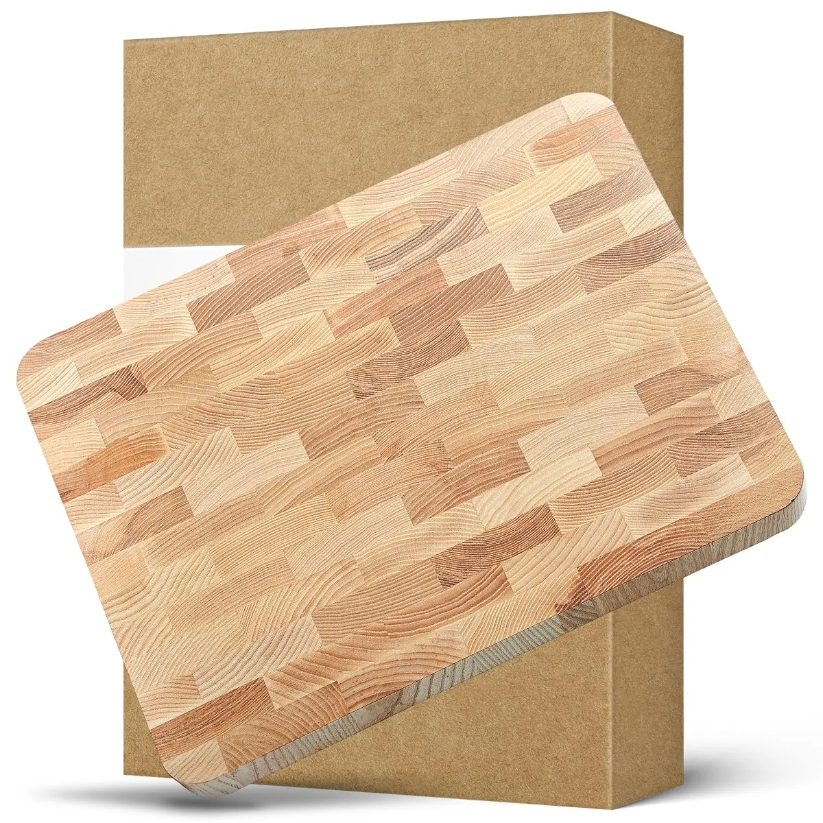 HEZHEN Tagliere Legno Acacia Doppio Lato Vassoio Servire