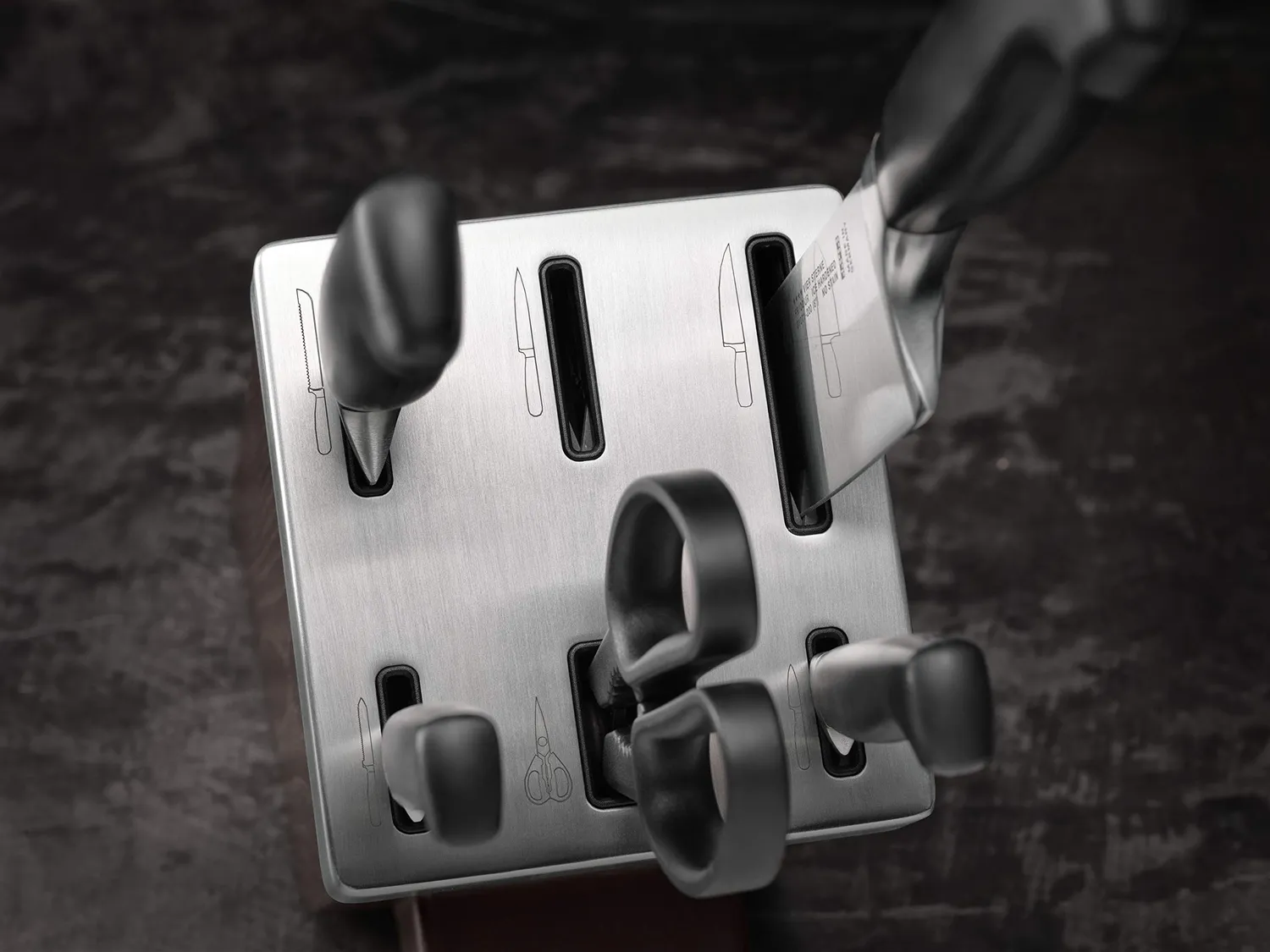 Zwilling Four Star SharpBlock ceppo coltelli 7 pz nero