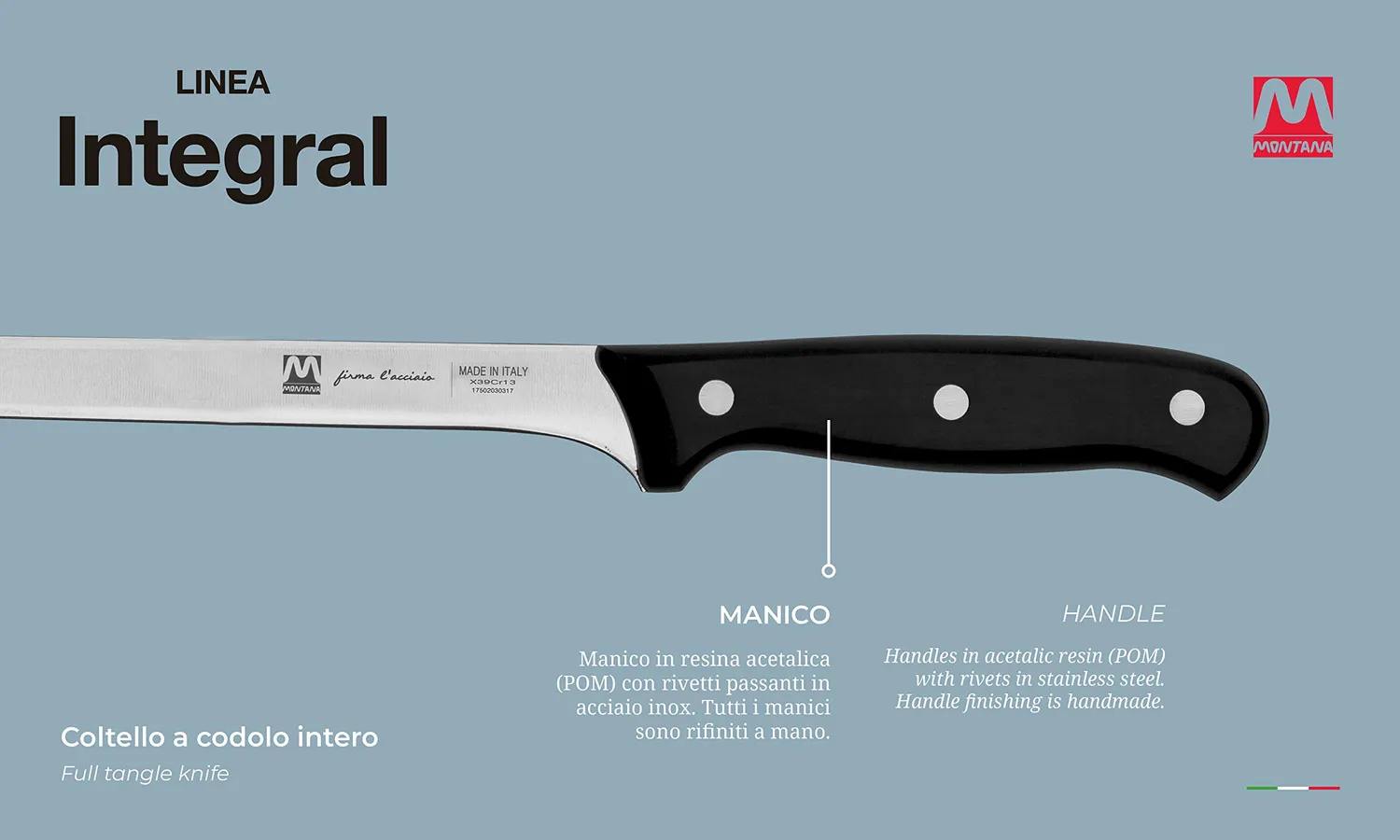 Montana Integral coltello prosciutto 26 cm inox