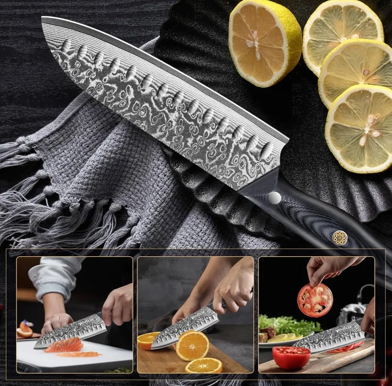 MOSFiATA santoku 7 pollici damasco 67 strati VG10