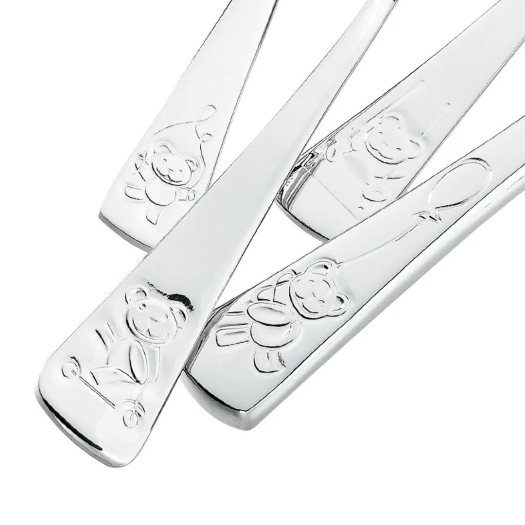 Zwilling Teddy set posate bambini 4 pezzi acciaio inox