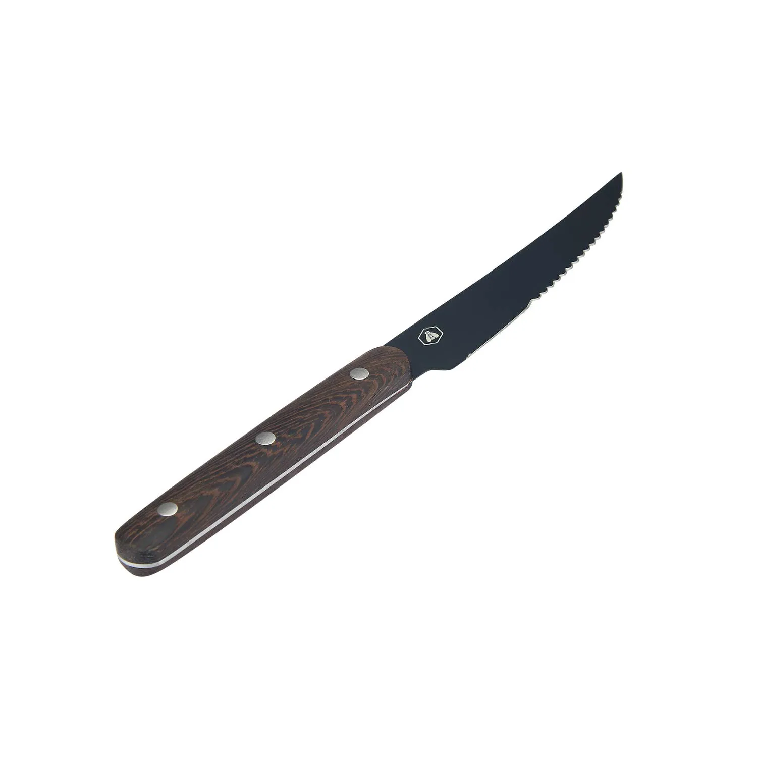 Laguiole en Aubrac set 6 coltelli tavola wenge lama nera