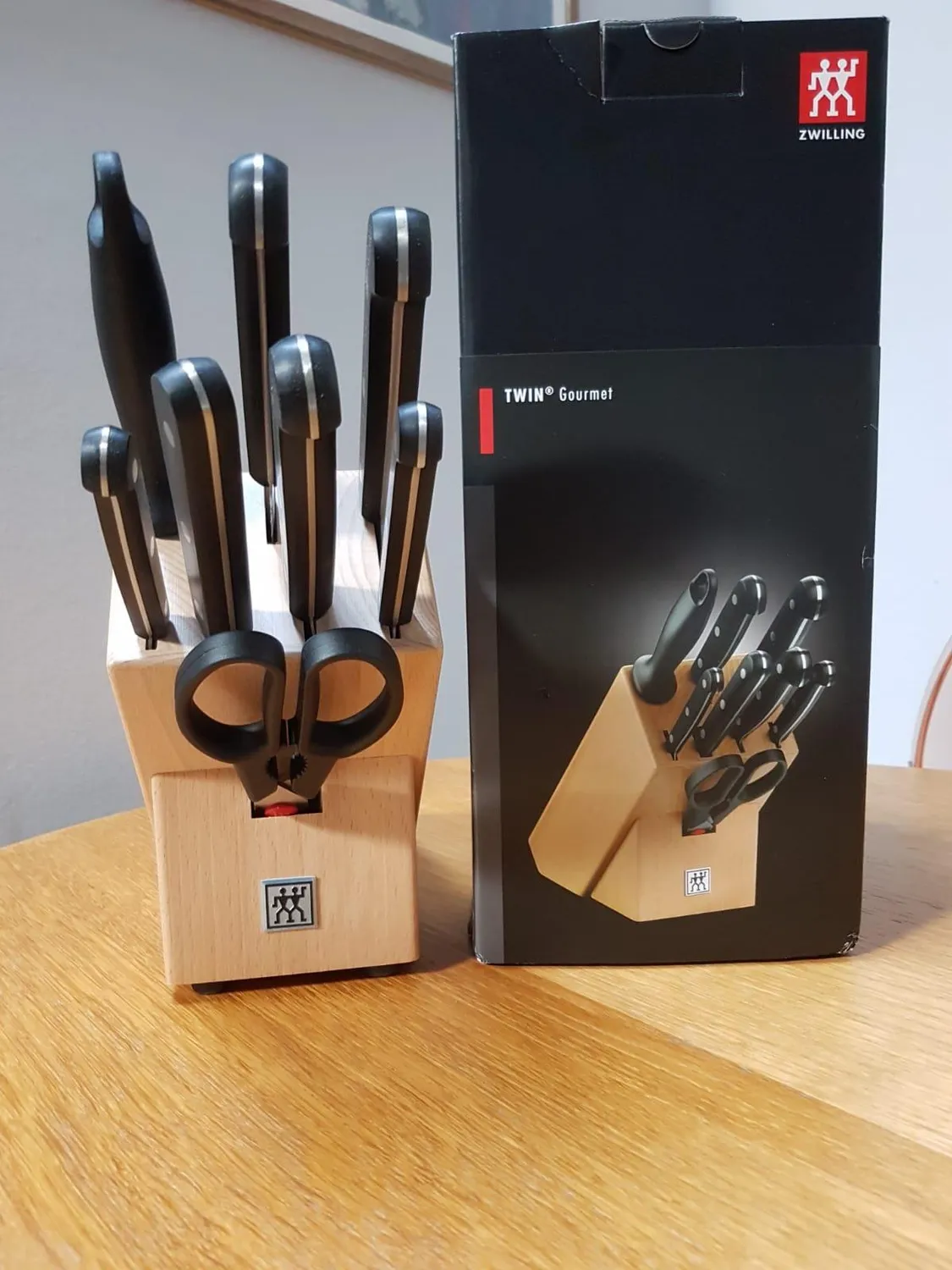 Zwilling Twin Gourmet Ceppo Coltelli 9 Pezzi Legno Forgiato