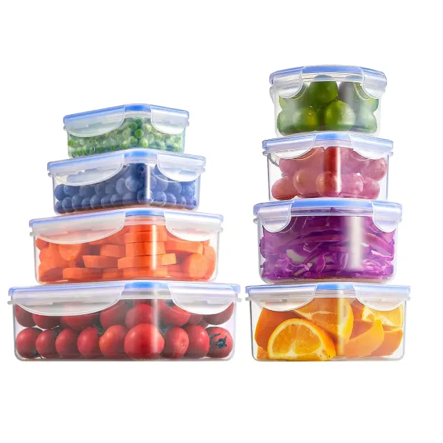 D.Perlla contenitori alimenti 8 pezzi ermetici BPA free