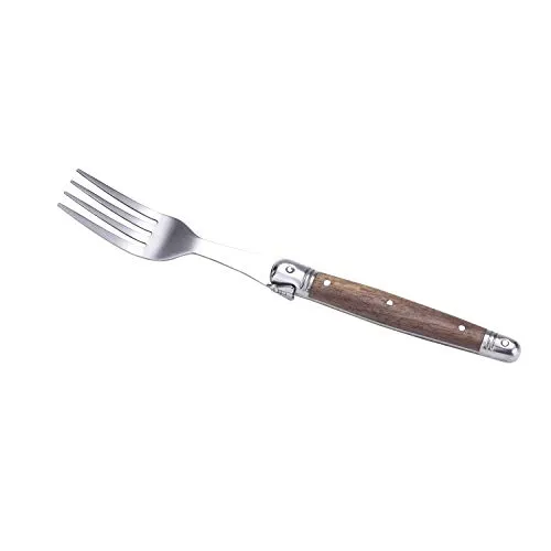 Laguiole en Aubrac Set 6 Forchette Tavola Noce Marrone