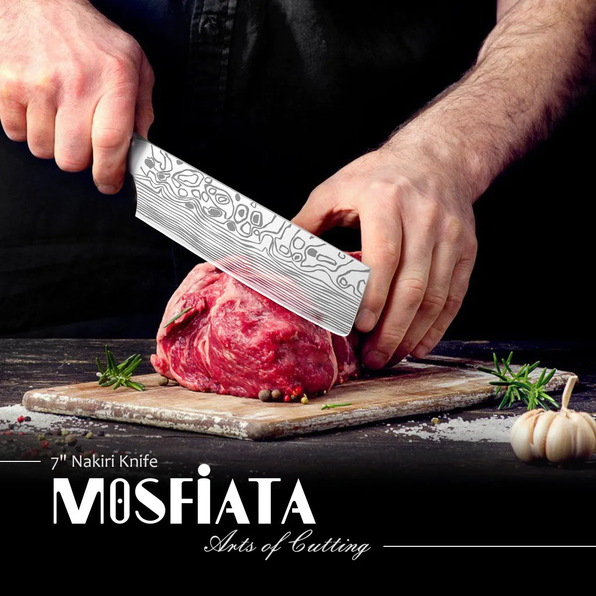 MOSFiATA nakiri 7 pollici coltello verdure acciaio