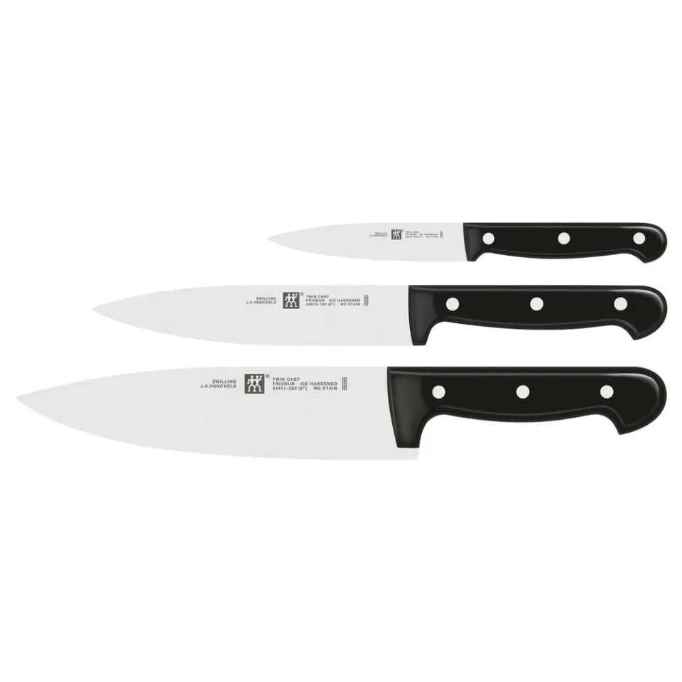 Zwilling Twin Chef Set 3 Coltelli Cucina 10-16-20 cm Acciaio