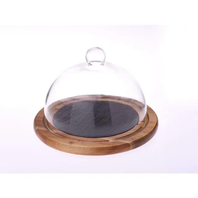 Laguiole Campana Formaggi Vetro Legno Ardesia 25 cm