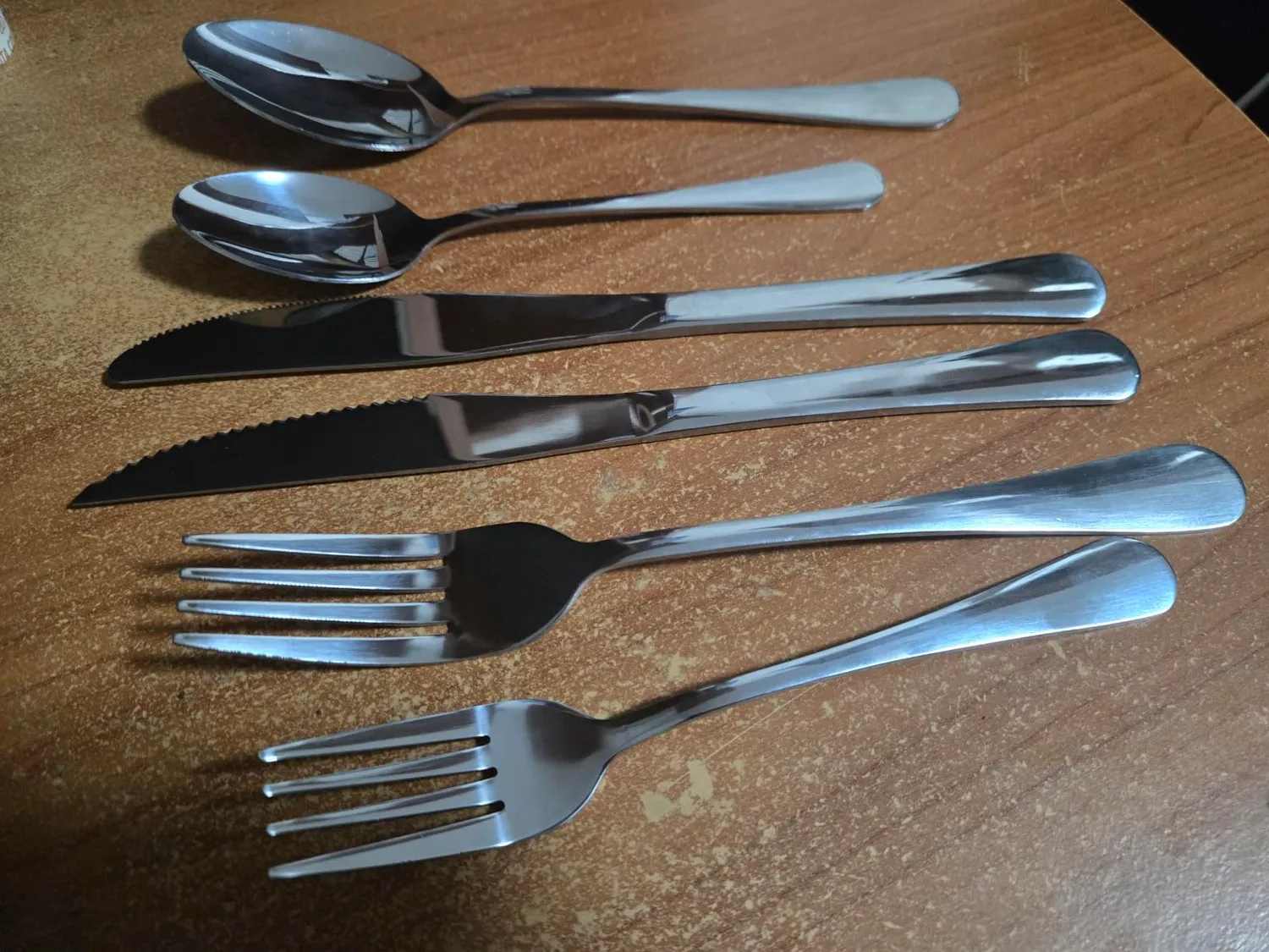 D.Perlla posate acciaio inox 48 pezzi 8 persone argento