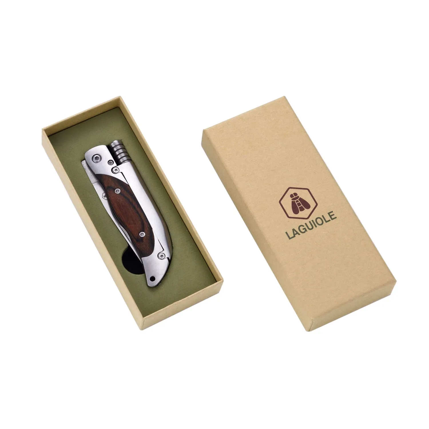 Laguiole en Aubrac coltellino tascabile 7 cm palissandro focaia