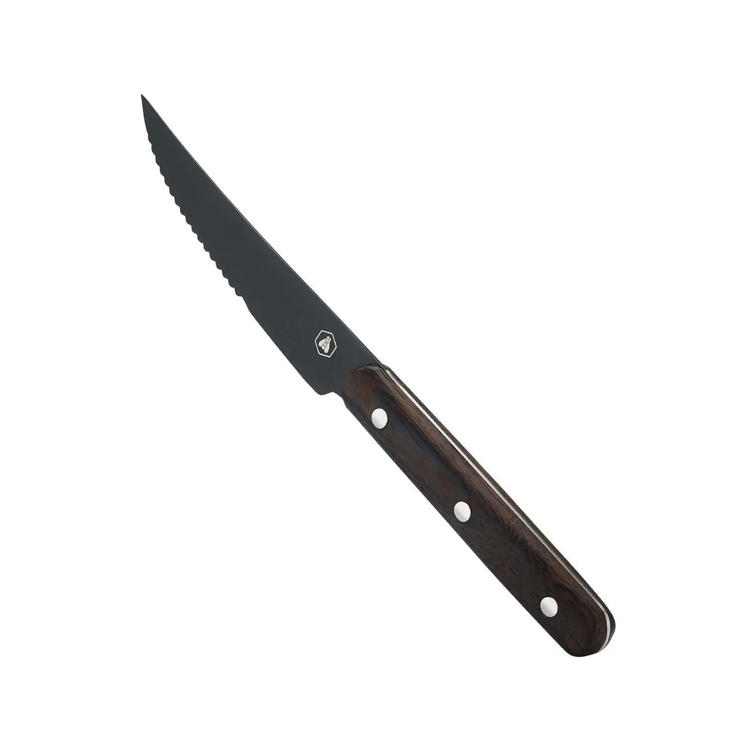 Laguiole en Aubrac set 6 coltelli tavola wenge lama nera