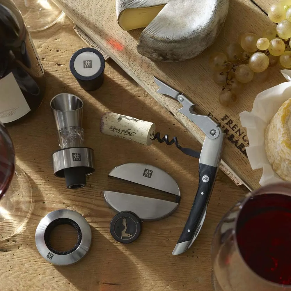 Zwilling Sommelier 39500-054 set vino 4 pezzi acciaio nero