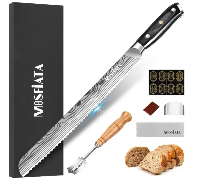 MOSFiATA Coltello Pane Seghettato 10,5 Pollici Acciaio