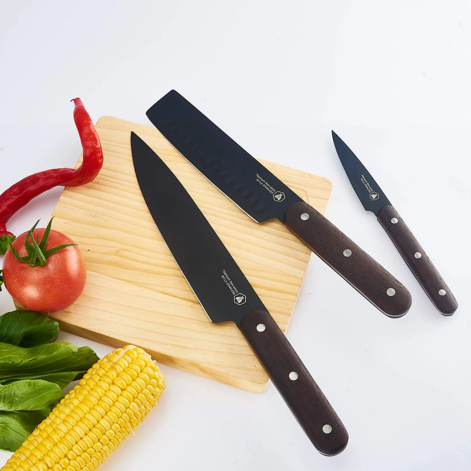 Laguiole en Aubrac Côté Cuisine set 5 coltelli lama nera