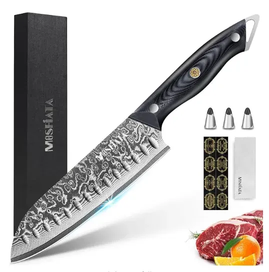 MOSFiATA Santoku Damasco 18 cm VG10 Manico G10