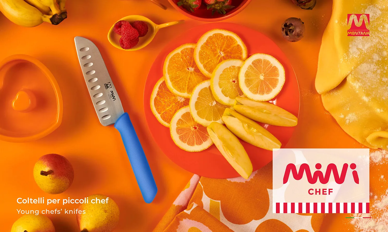 Montana Mini Chef santoku bimbi 13 cm viola alveolato