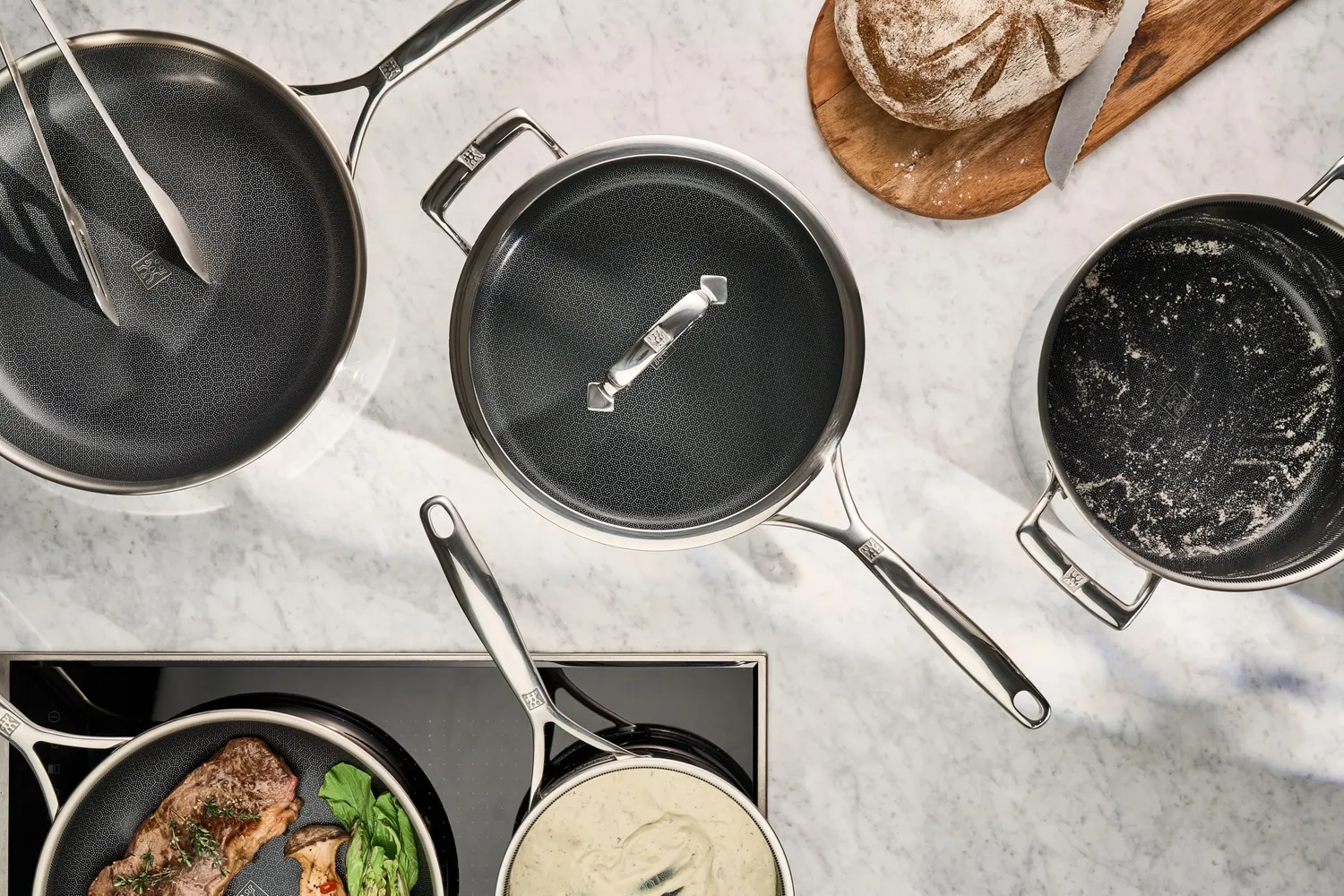 Zwilling Peak Wok 30 cm con Coperchio Ibrido