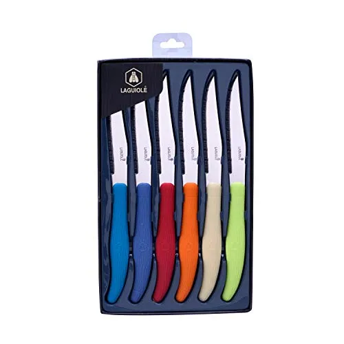 Laguiole en Aubrac Set 6 Coltelli Tavola Manico ABS
