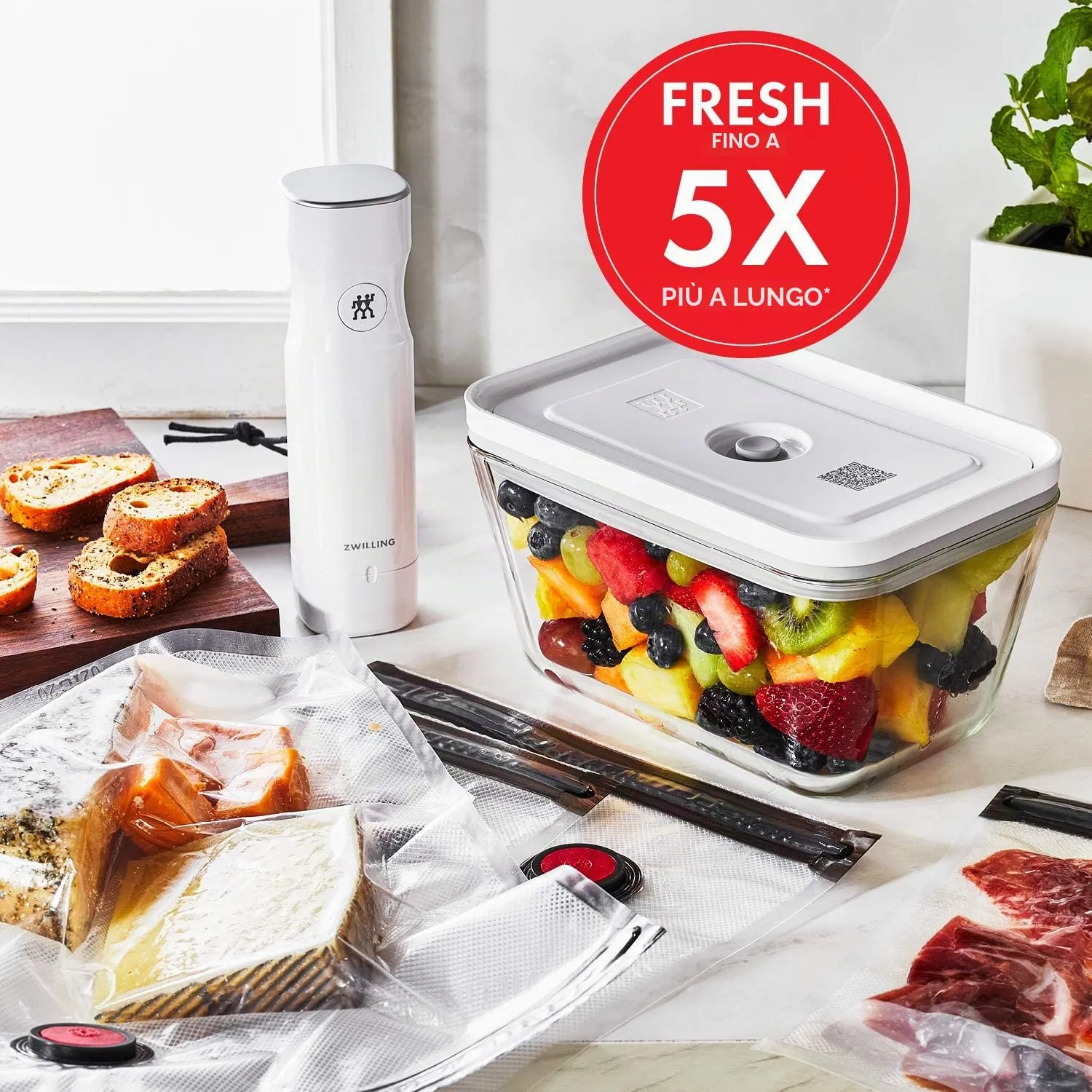 Zwilling Fresh & Save kit sottovuoto 6 pezzi ricaricabile