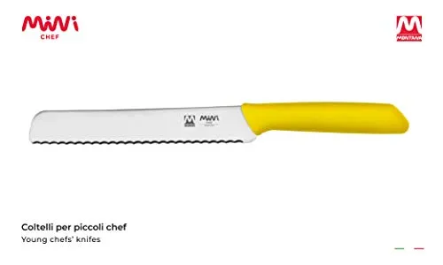 Montana Blu Mini Chef Pane 15 cm coltello bambini giallo