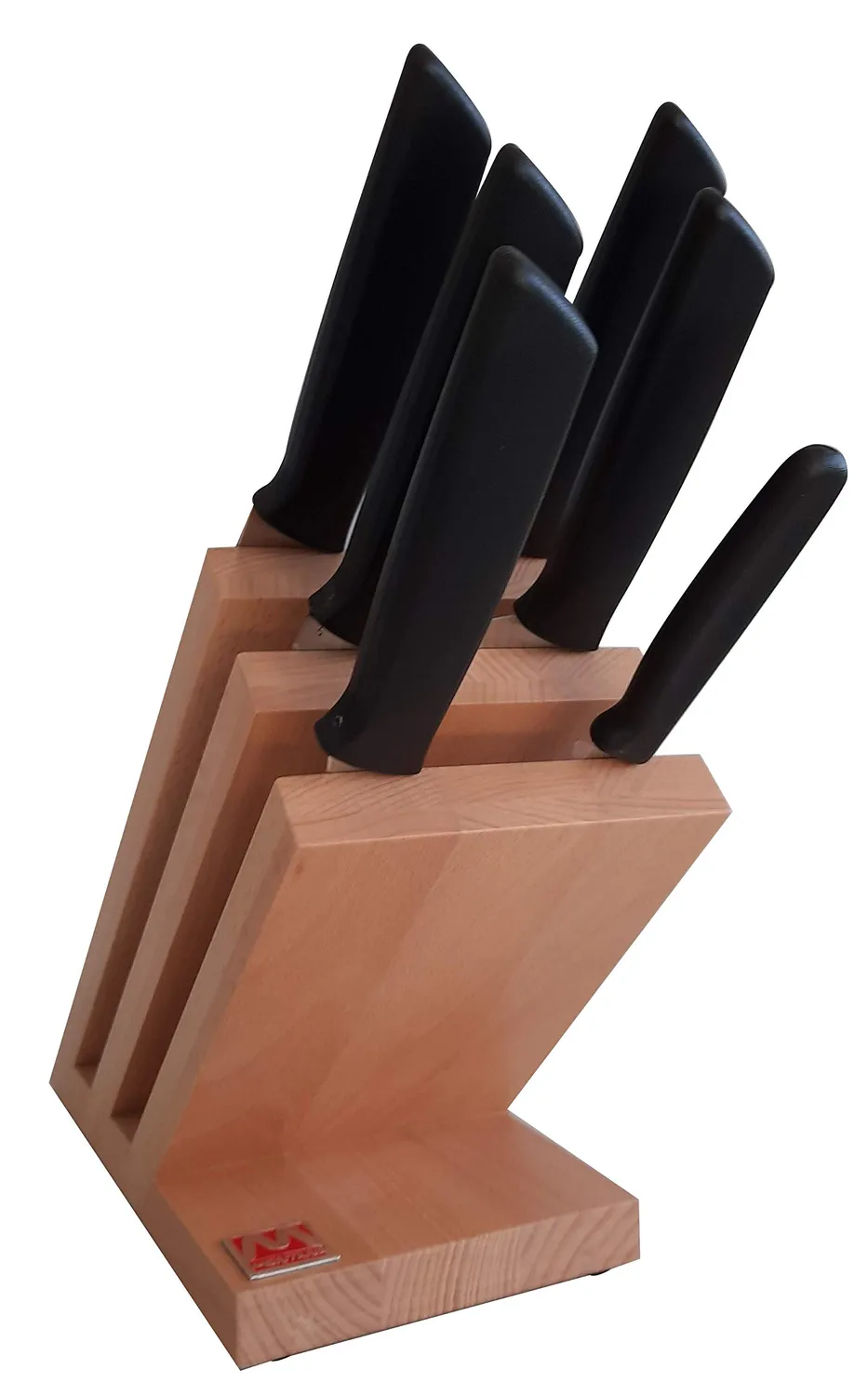 Montana Blu Integral Ceppo 6 Coltelli Cucina Magnetico Faggio