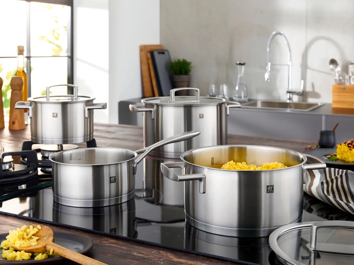 Zwilling Vitality Batteria Pentole 5 Pezzi Vetro Induzione