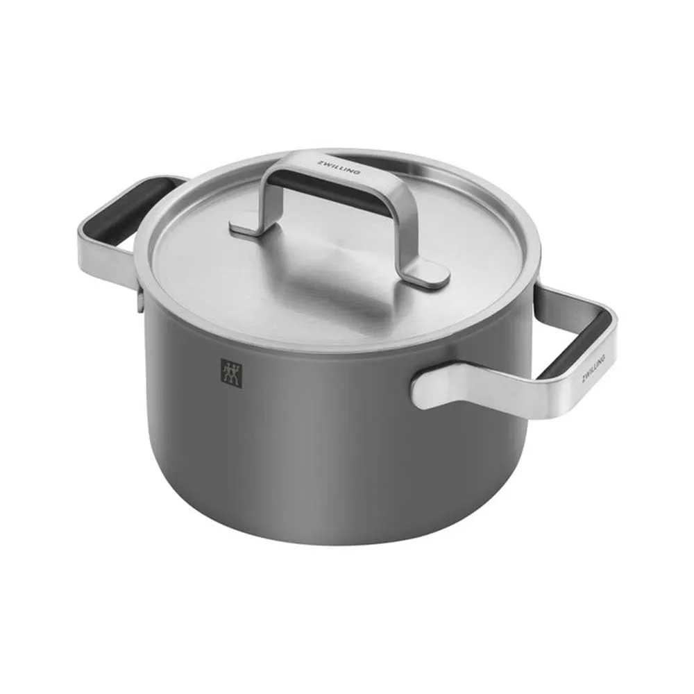 Zwilling Pure set 5 pentole inox grigio antracite triplo fondo