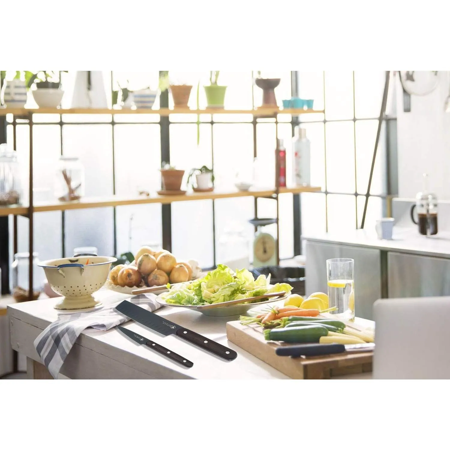 Laguiole en Aubrac Côté Cuisine set 5 coltelli lama nera