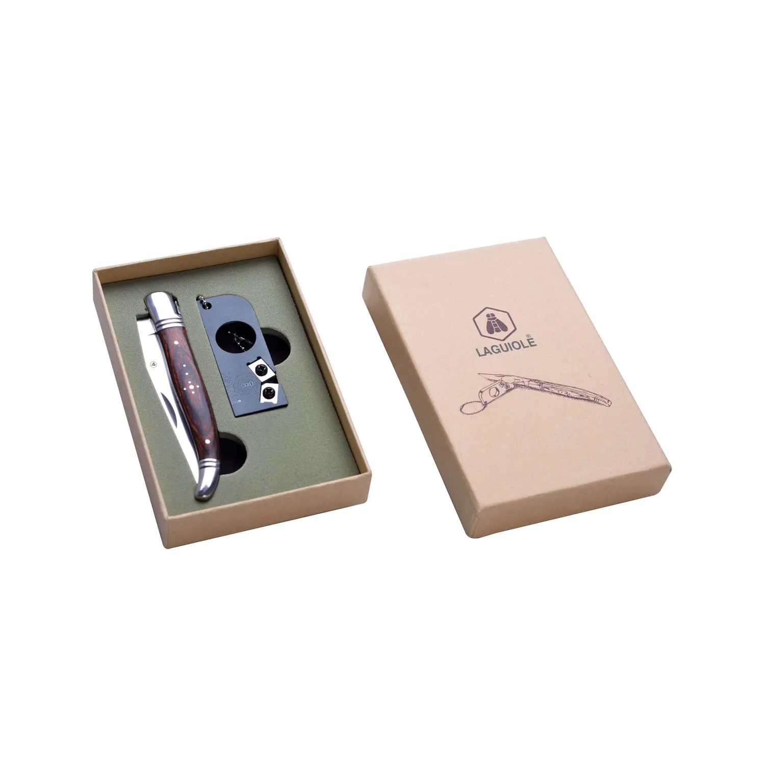 Laguiole en Aubrac L'Eclair coltellino tascabile legno lama 9,5 cm