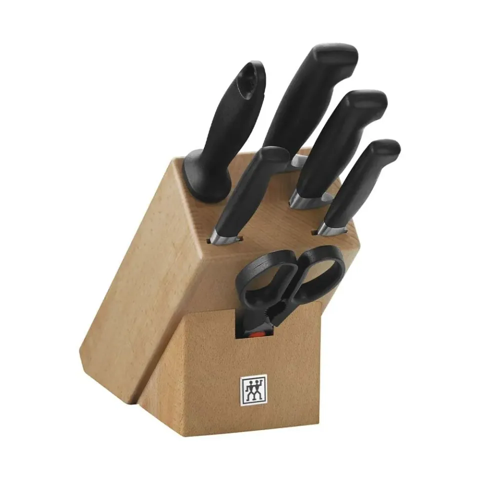 Zwilling Four Star set coltelli ceppo 7 pezzi marrone forgiato