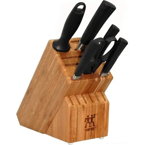 Zwilling One set 7 coltelli ceppo bambu acciaio forgiato