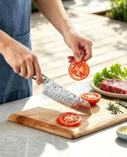 MOSFiATA Set 7 Coltelli Santoku 5Cr13MoV con Borsa Viaggio