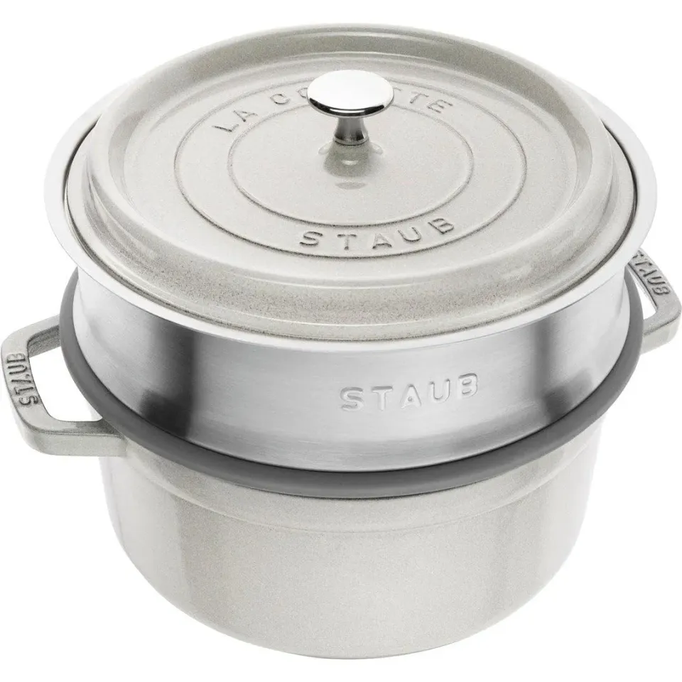 Zwilling Staub 40508-822-0 cocotte ghisa 3,8 L bianca vapore