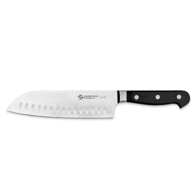 Sanelli Maitre Santoku coltello alveolato 18 cm inox