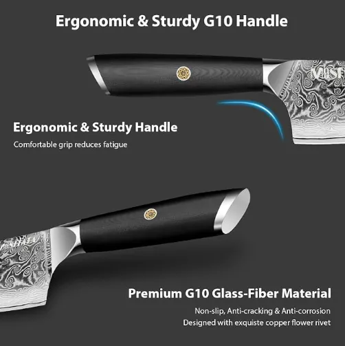 MOSFiATA Damascus Chef 8" VG10 Manico G10 67 Strati