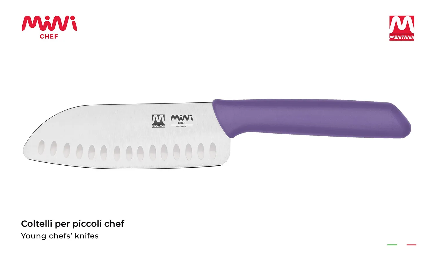 Montana Mini Chef santoku bimbi 13 cm viola alveolato