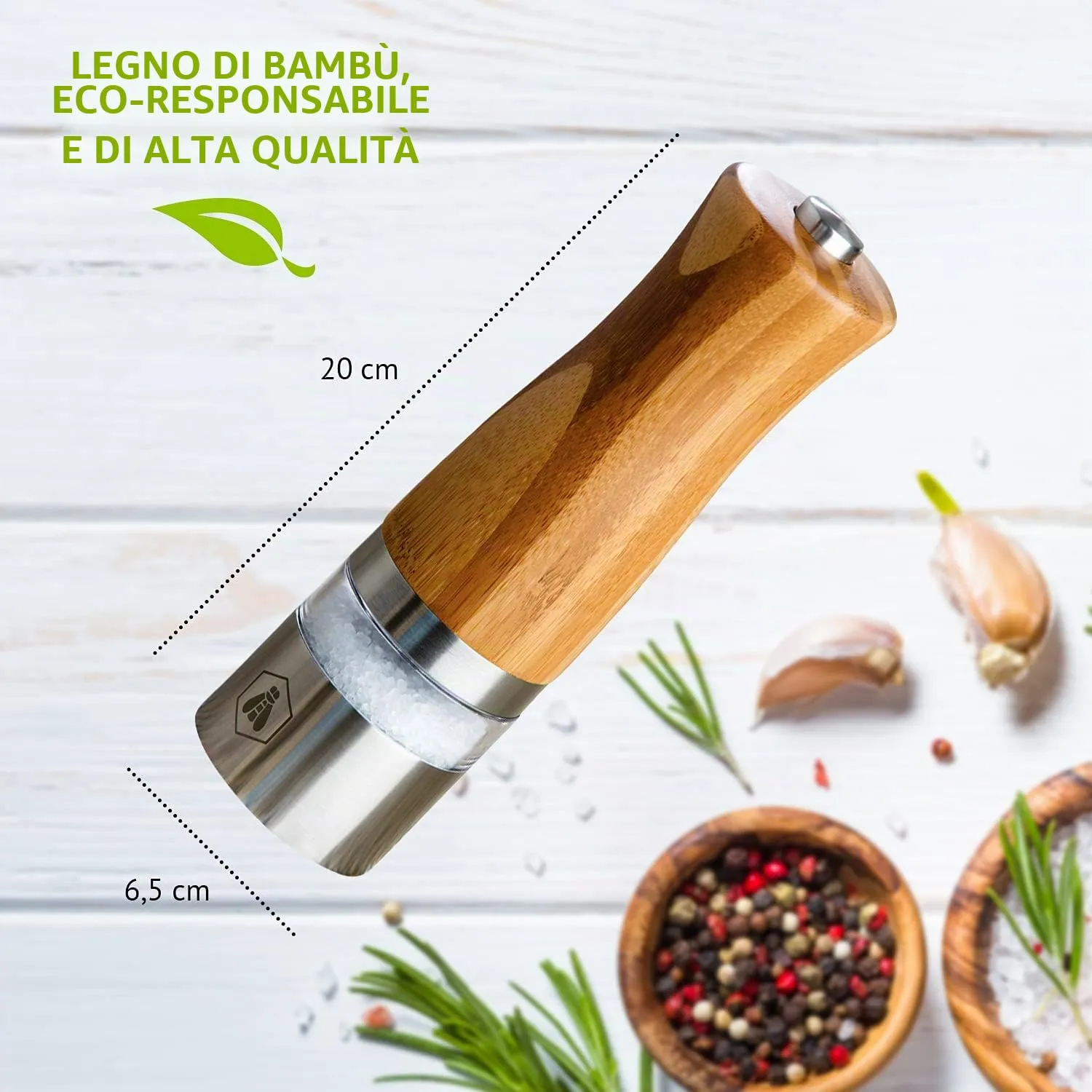 Laguiole en Aubrac set sale pepe elettrico bambù luce 20 cm
