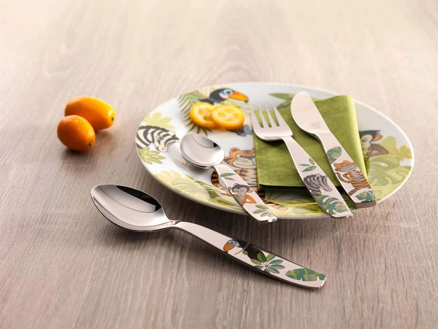Zwilling Jungle 07135-210 set posate bambini 4 pezzi inox