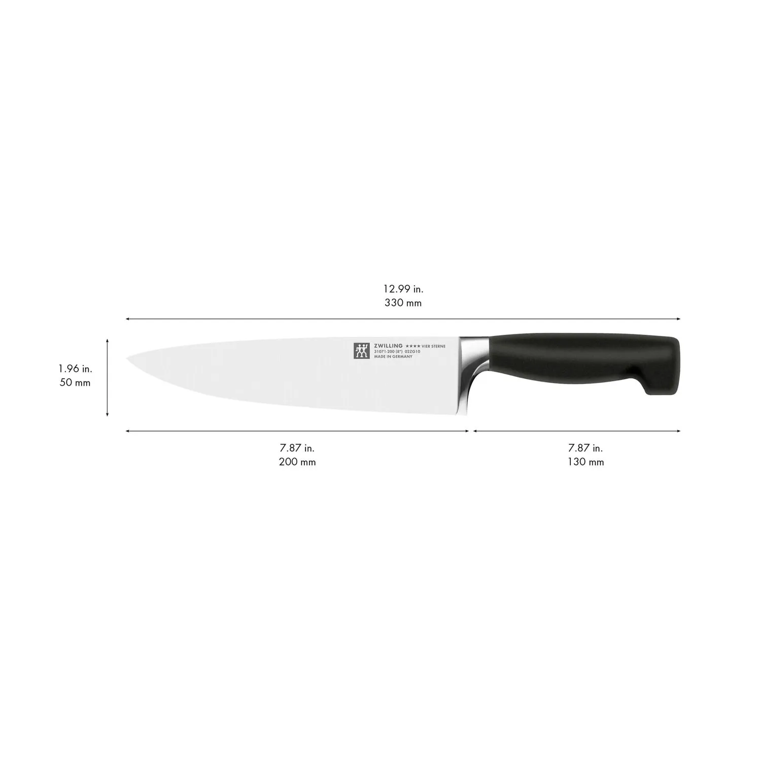 Zwilling Four Star coltello da chef 20 cm acciaio forgiato