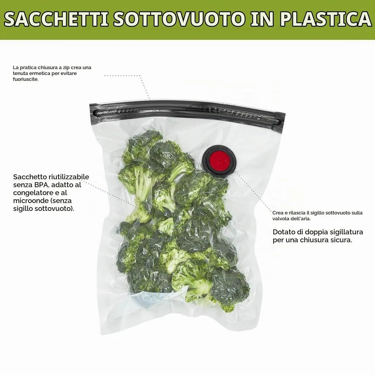 Zwilling Fresh & Save sacchetti sottovuoto 10 medi riusabili