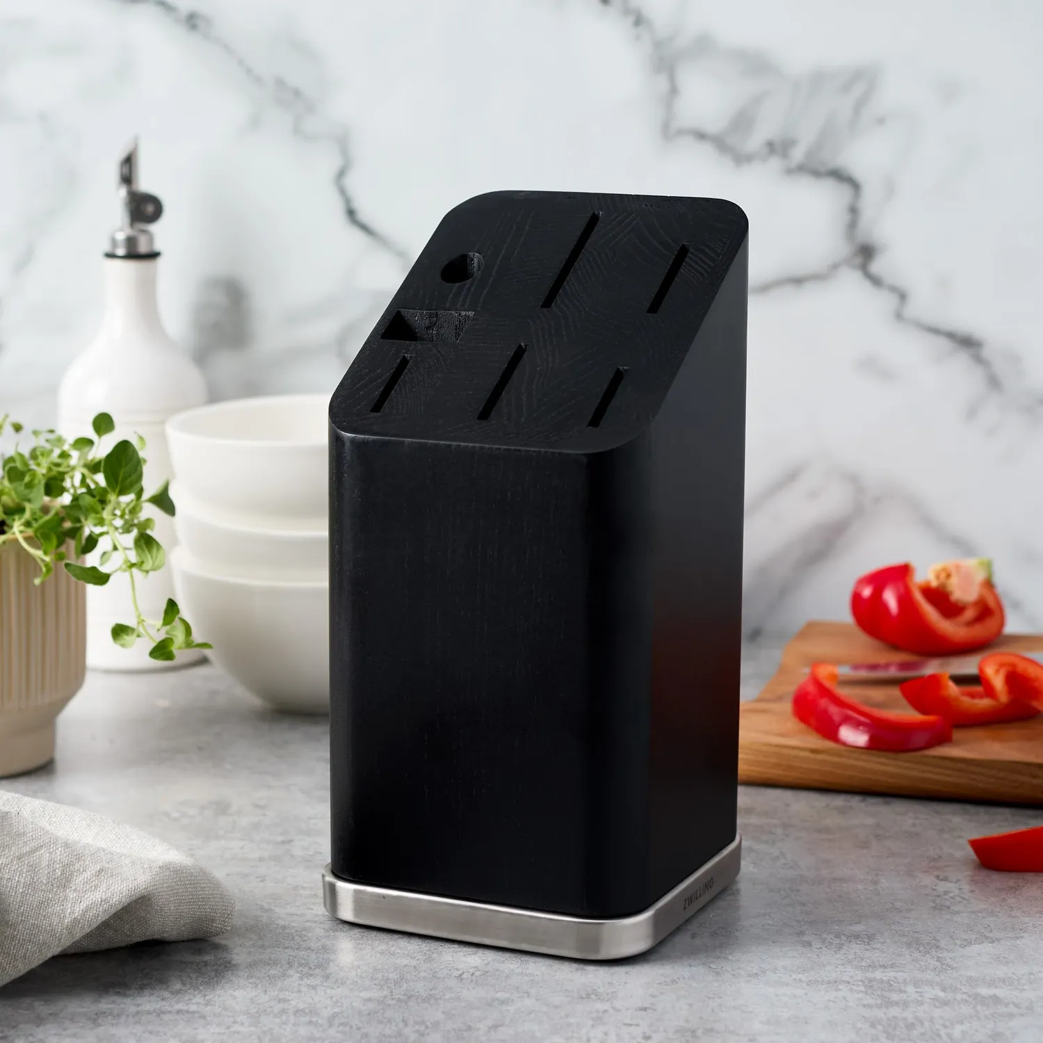 Zwilling ceppo portacoltelli inclinato nero 5 posti
