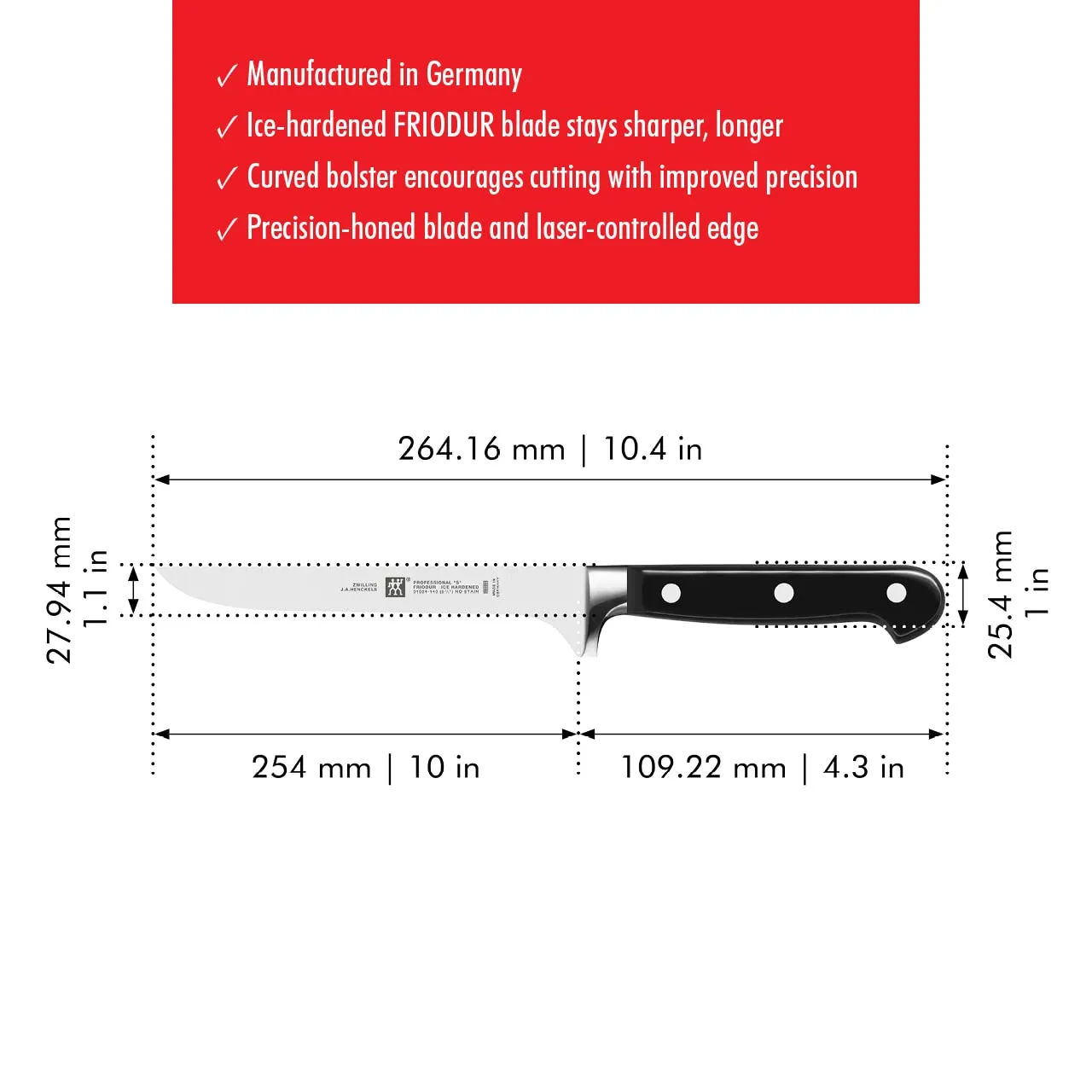 Zwilling Twin Pro S 31024-143 coltello disosso 14 cm forgiato