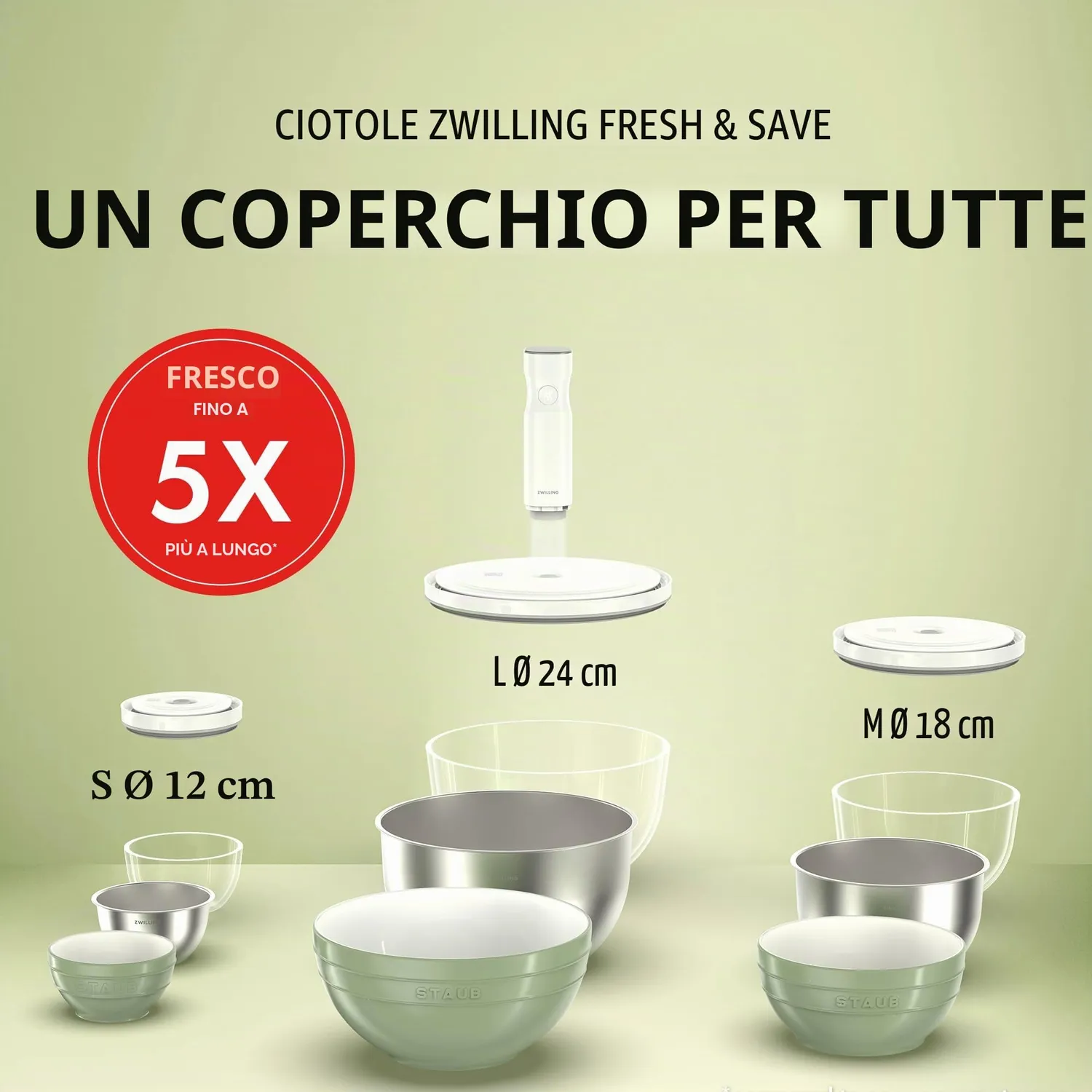 Zwilling Fresh & Save Bowls set 3 ciotole vetro