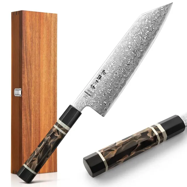 HEZHEN ZDP-189 Kiritsuke Coltello Chef Damasco 65 HRC